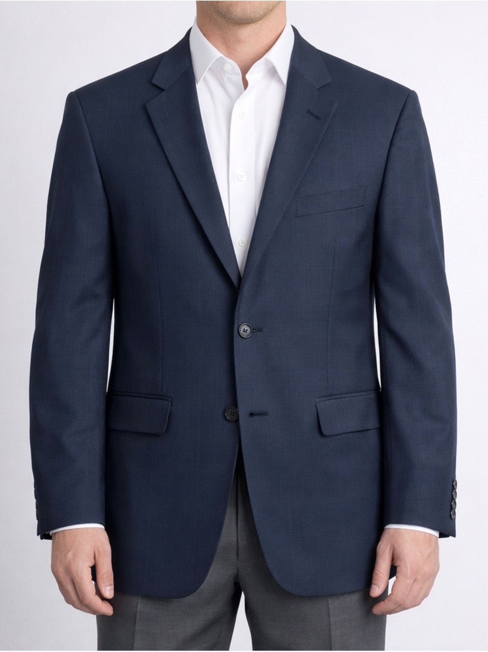 Brooks Brothers Men’s 346 Madison Fit Wool Blazer Navy Plaid‎ 41R Workwear